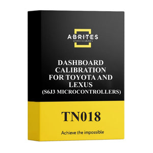 ABRITES TN018 - Dashboard Calibration for Toyota and Lexus (S6J3 Microcontrollers)