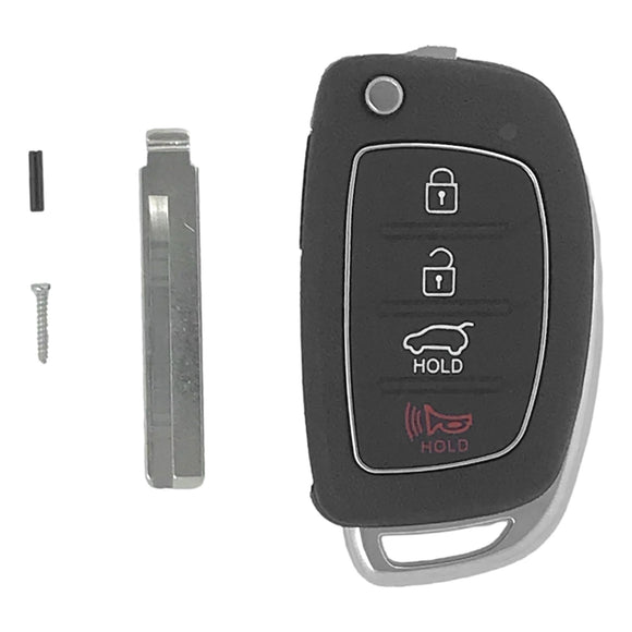 Hyundai Santa Fe 2013-2016 4 Button Flip Key Shell