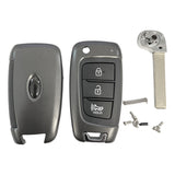 Hyundai 3 Button Flip Key Replacement Shell | Aftermarket