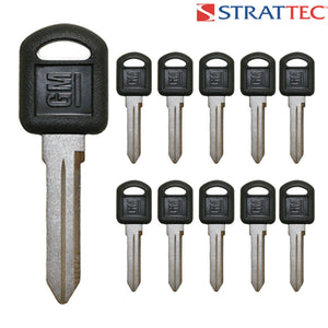 Gm Various Models B89-P P1107 Plastic Head - Strattec #596222 | New (10 Pack) Blank Key