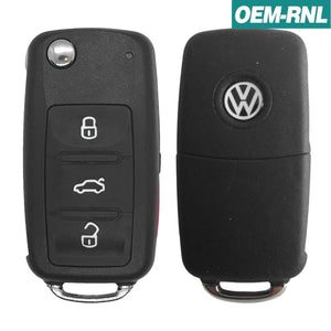 Volkswagen OEM 4 Button Flip Key Remote 2011-2016 NBG010180T | 5K0 837 202 AE